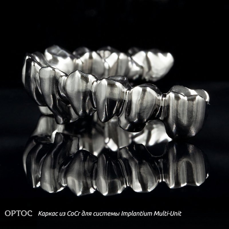 Фотографии каркаса из CoCr на Implantium Multi-Unit 5 - Фрезерный CAD/CAM центр Ортос Новости